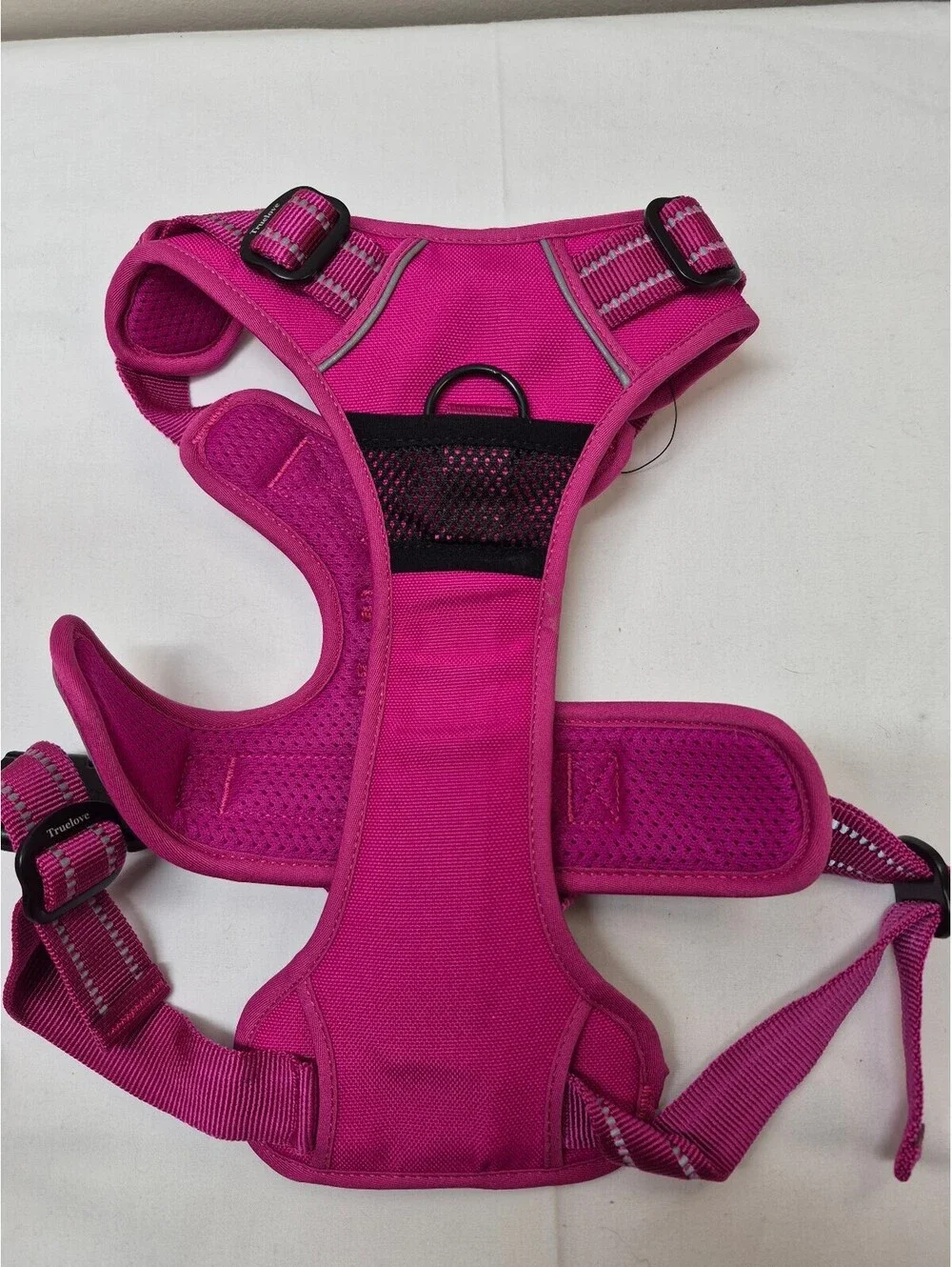 Truelove Large Pink Mesh Dog Harness and Adjustable Harness Polyester B305